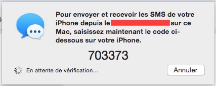 OS X Yosemite iOS 8.1 SMS Activiation