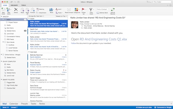 Outlook Mac 2014