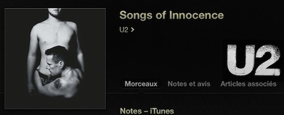 U2 Songs of Innocence iTunes