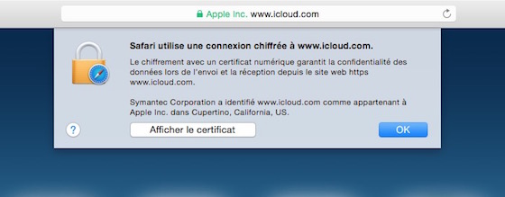 iCloud.com Certificat