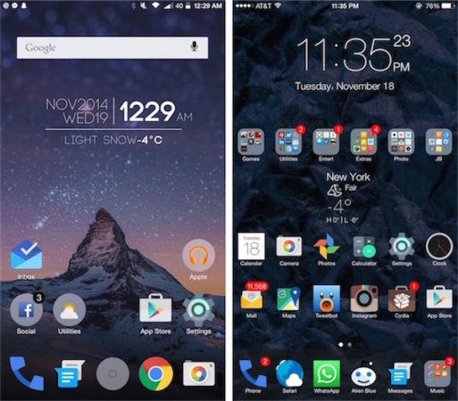 Android 5.0-iPhone