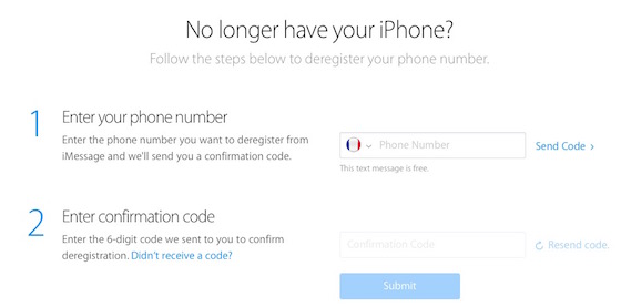 Apple Dissocier Numero iMessage