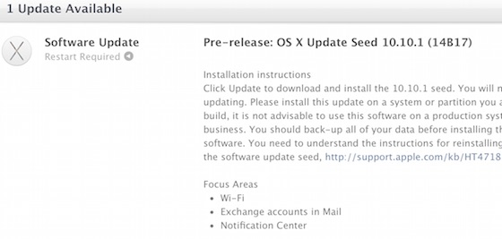 OS X 10.10.1 Beta 1