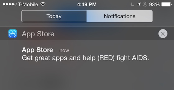 Apple Notification RED