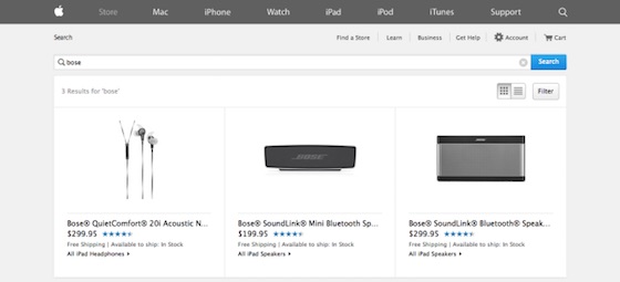 Apple Store US Produits Bose
