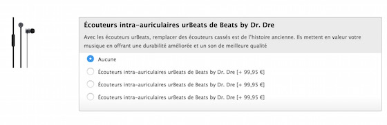 Beats urBeats Option Achat iPhone