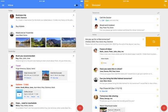 Google Inbox Application iPad