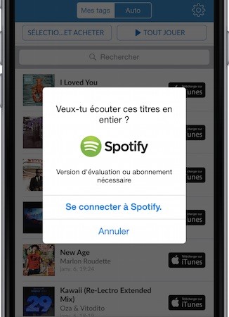 Shazam iPhone Spotify Entier