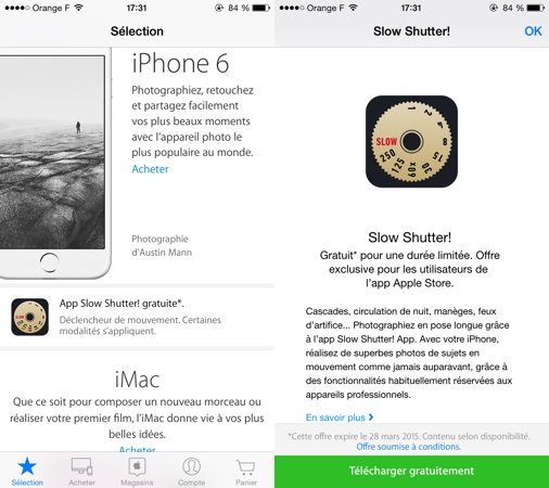 Slow Shutter Application Offerte Apple Store