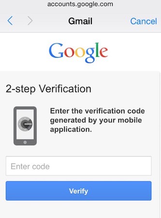 iOS 8.3 Beta 1 Google Double Verification