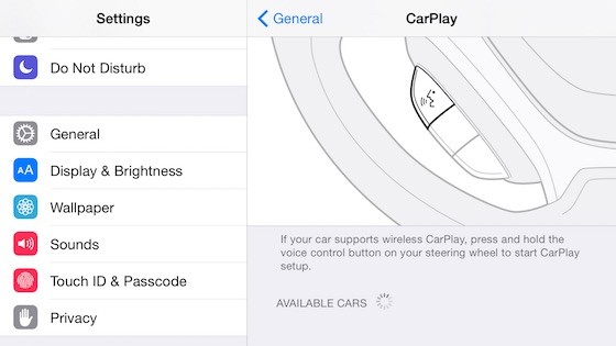 iOS 8.3 Beta CarPlay Sans Fil