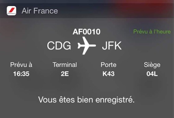 Air France Widget iOS 8