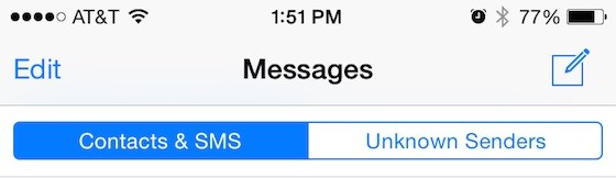 iOS 8.3 Beta 4 Messages Filtres