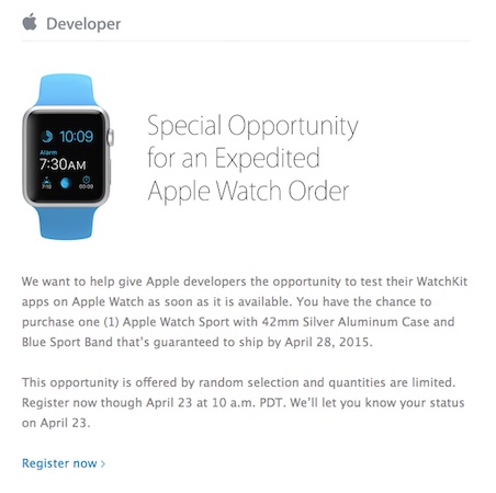 Apple Developpeur Apple Watch Expedition Rapide
