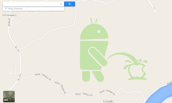 Google Maps Android Urine Apple