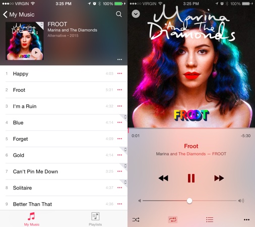 iOS 8.4 Beta Application Musique 2