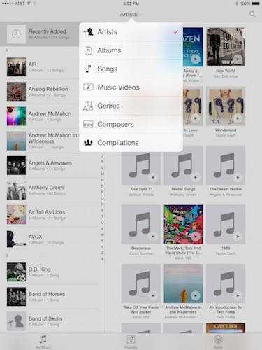 iOS 8.4 Beta Application Musique iPad