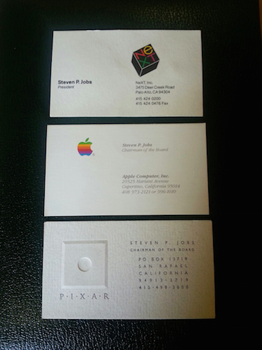 Cartes Visites Steve Jobs
