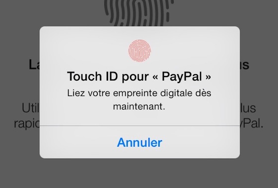 Touch ID PayPal