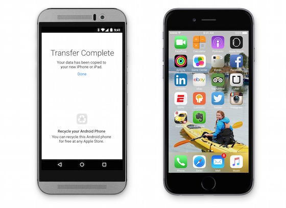 Application Transfert Android Vers iOS Apple