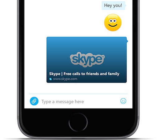Skype iPhone Lien Apercu
