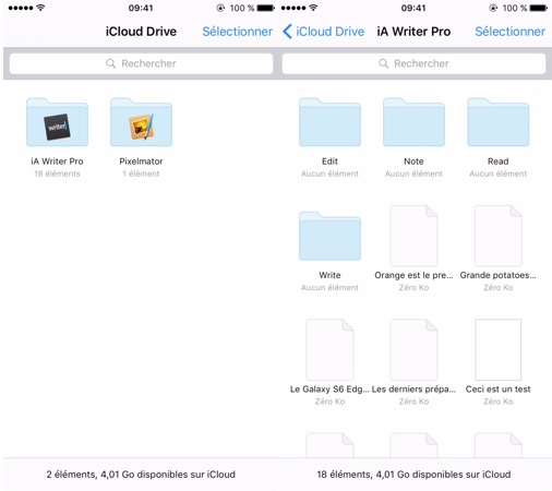 iOS 9 Application iCloud Drive