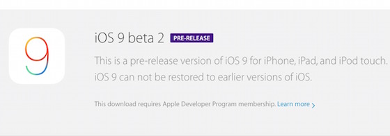 iOS 9 Beta 2 Disponible
