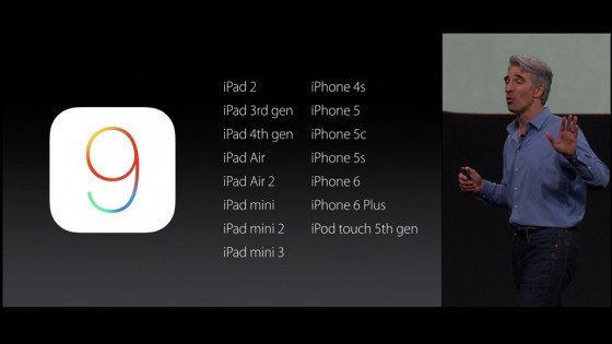 iOS 9 Liste iPhone iPad iPod Compatibles