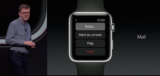 watchOS 2 Email Reponse