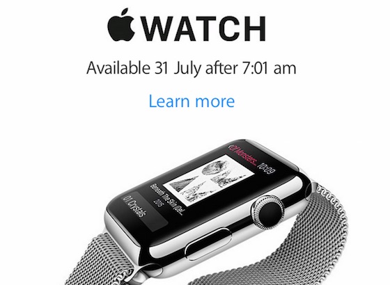 Apple Watch Nouvelle Zelande 31 Juillet