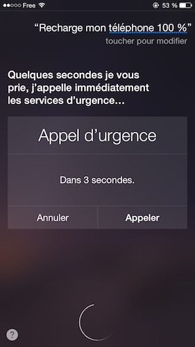 Insolite Siri Appelle Urgence