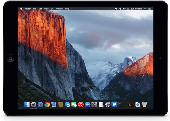 Montage iPad OS X El Capitan
