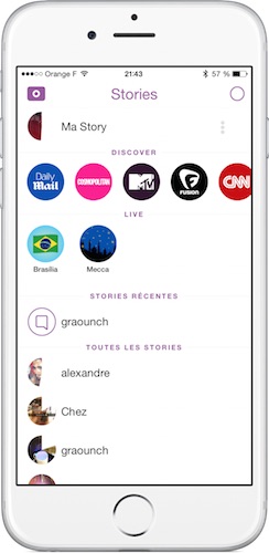 Snapchat Nouvelle Interface Discover