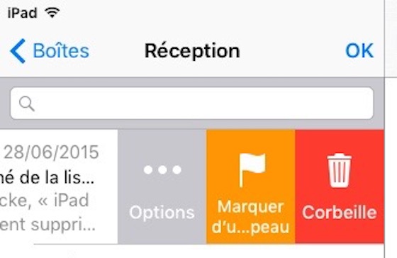 iOS 9 Mail Icones Actions