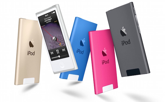 iPod nano Or argent bleu rose gris sidéral