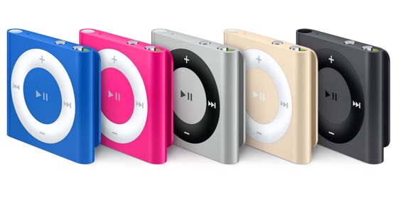 iPod shuffle Or argent bleu rose gris sideral
