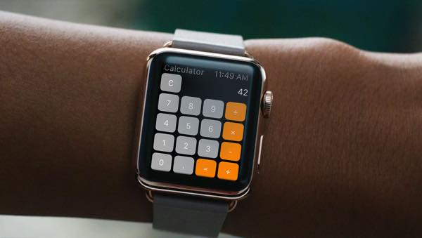 Apple watch calculatrice