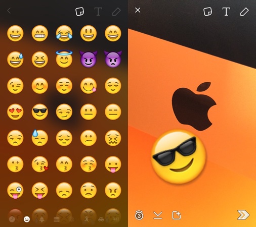Snapchat Raccourci Emoji