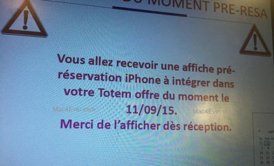 reservations iphone 6s france