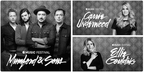 Apple Musical Festival Ellie Goulding Carrie Underwood Mumford Sons