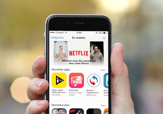 Netflix Abonnement Application iOS