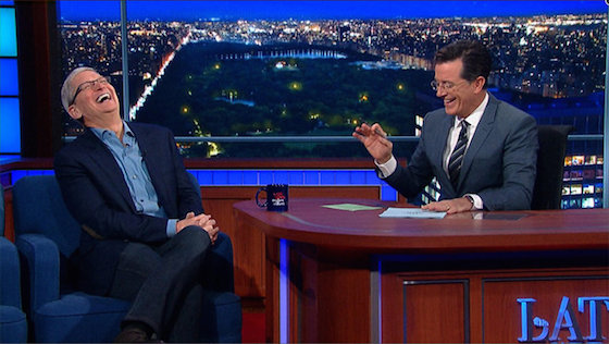 Tim Cook Stephen Colbert Late Show