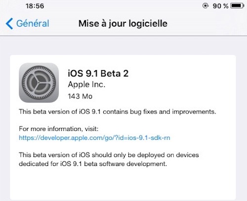 iOS 9.1 Beta 2