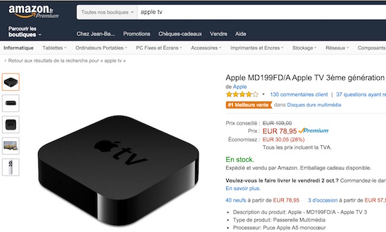 Apple TV 3G Amazon