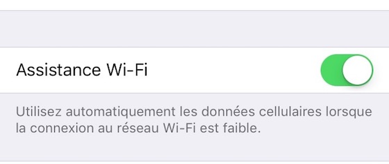 Assistance Wi-Fi iOS 9