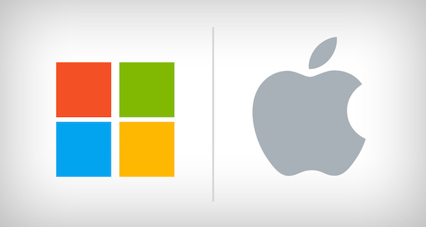 Microsoft Apple Logos