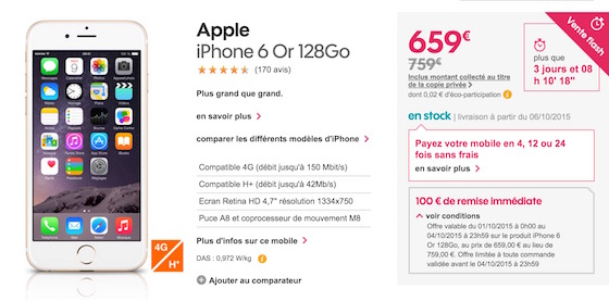 Sosh Bon Plan iPhone 6 100 Euros