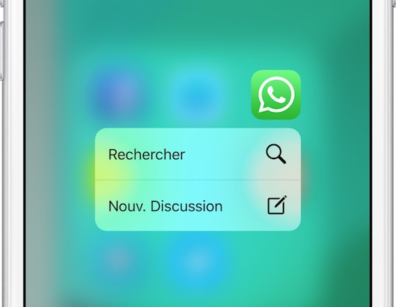 WhatsApp 3D Touch