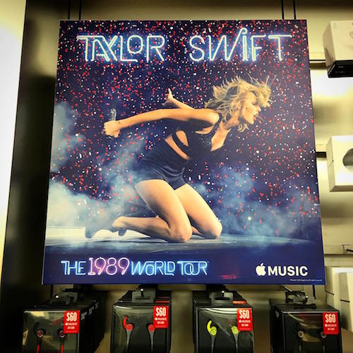 Apple Store Taylor Swift 1989 Tour Affiche