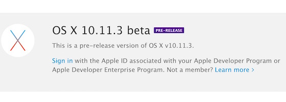 OS X 10.11.3 Beta